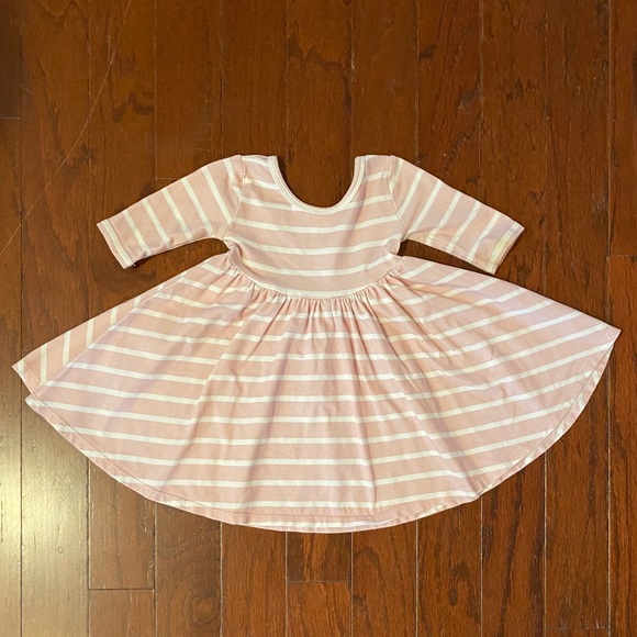 Vivie & Ash Striped Three Quarter Twirly Dress - Picture 2 of 3
